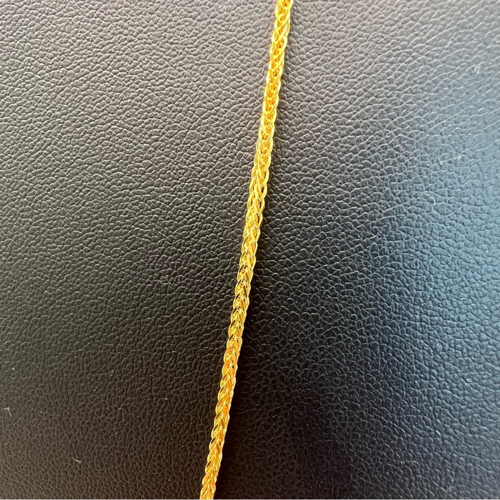 S925 Wheat Chain | Gold | Adjustable - Picture 4 of 5